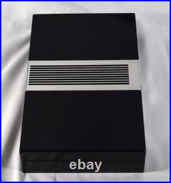 Christofle Black Lacquer and Silver Plate Vintage Cigar Box / Humidor