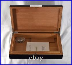 Christofle Black Lacquer and Silver Plate Vintage Cigar Box / Humidor