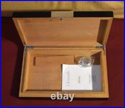 Christofle Black Lacquer and Silver Plate Vintage Cigar Box / Humidor