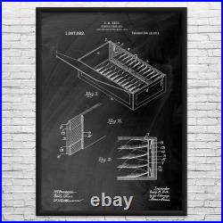Cigar Box Humidor Patent Wall Art Cigar Decor, Grandfather Gift, Boss Gift