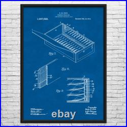 Cigar Box Humidor Patent Wall Art Cigar Decor, Grandfather Gift, Boss Gift