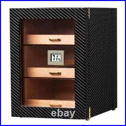 Cigar Humidifier Humidor Cabinet with Hygrometer Spanish Cedar Lined Cigar Box