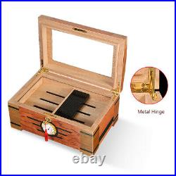 Cigar Humidor Box Case Cabinet With Humidifier Hygrometer Cedar Wood