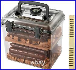 Cigar Humidor Box/Case with Humidifier and Electronic Hygrometer and Spanish Ced