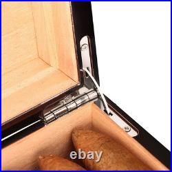 Cigar Humidor Box Humidifier Hygrometer Cedar Wood Case Holder for 25-50 Cigars