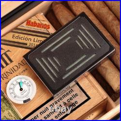 Cigar Humidor Box Humidifier Hygrometer Cedar Wood Case Holder for 25-50 Cigars