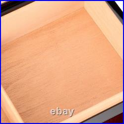 Cigar Humidor Box Humidifier Hygrometer Cedar Wood Case Holder for 25-50 Cigars