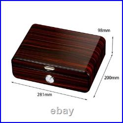 Cigar Humidor Box Humidifier Hygrometer Cedar Wood Case Holder for 25-50 Cigars