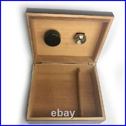 Cigar Humidor Box Wood 10 1/4