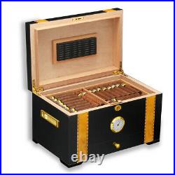 Cigar Humidor Box Wood Spanish Cedar Cabinet Luxury With Hygrometer Humidifier