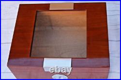 Cigar Humidor Box Wood With Glass & Cedar Hygrometer Cigar Humidor Box Wood With Glass & Cedar Hygrometer
