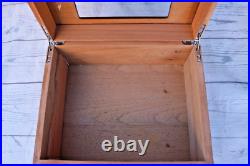 Cigar Humidor Box Wood With Glass & Cedar Hygrometer Cigar Humidor Box Wood With Glass & Cedar Hygrometer
