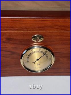 Cigar Humidor Box Wood With Glass & Cedar Hygrometer Nice Cigar Humidor Box Wood With Glass & Cedar Hygrometer Nice