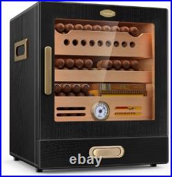 Cigar Humidor Cabinet, Cigar Cabinet Humidor with Spanish Cedar Wood Drawer, Pre