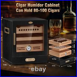 Cigar Humidor Cabinet, Cigar Cabinet Humidor with Spanish Cedar Wood Drawer, Pre
