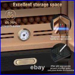 Cigar Humidor Cabinet, Cigar Cabinet Humidor with Spanish Cedar Wood Drawer, Pre