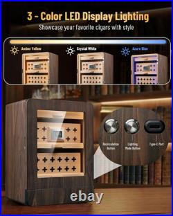 Cigar Humidor Cabinet Dual-Fan Air Circulation System Spanish Cedar 80+ Capacity