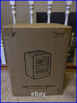 Cigar Humidor Cabinet Dual-Fan Air Circulation System Spanish Cedar 80+ Capacity