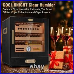 Cigar Humidor Cabinet with 2 Humidifiers Spanish Cedar Wood Drawer Precision