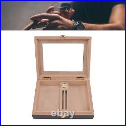 Cigar Humidor Case Cigar Humidor Box Cedar Glass Black Preservation