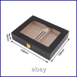 Cigar Humidor Case Control Black Cigar Humidor Box Large Capacity