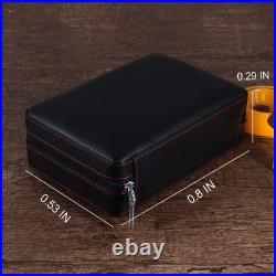 Cigar Humidor Case Lighter Cutter Set, Portable Humidifier Travel Cigar Box with