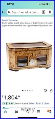 Cigar Humidor Cedar Wood Box