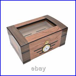 Cigar Humidor Classic Wood Grain DoubleLayer LargeCapacity Cigar Storage Box G