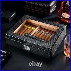 Cigar Humidor Digital Hygrometer Humidifier Thermometer Tobacco Box High Quality