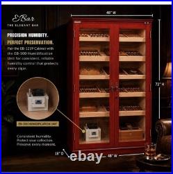 Cigar Humidor Humidifier Industrial Grade Fan LCD Display Stainless Steel Build
