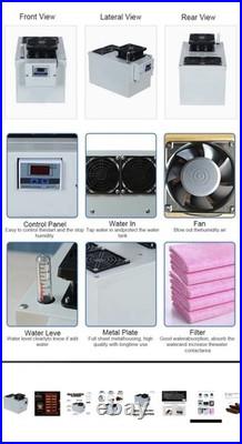 Cigar Humidor Humidifier Industrial Grade Fan LCD Display Stainless Steel Build