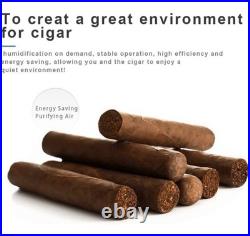 Cigar Humidor Humidifier Industrial Grade Fan LCD Display Stainless Steel Build