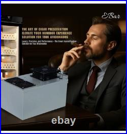 Cigar Humidor Humidifier Industrial Grade Fan LCD Display Stainless Steel Build
