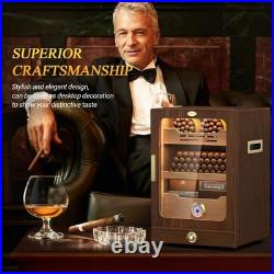 Cigar Humidor, LED Lighted Cigar Humidor Cabinet for 100 to 150 Cigars with Hygr