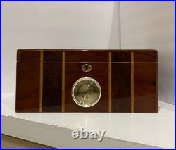 Cigar Humidor Lacquer Wood Glass Top Box withHygrometer Humidifier Cedar Divider Cigar Humidor Lacquer Wood Glass Top Box withHygrometer Humidifier Cedar Divider