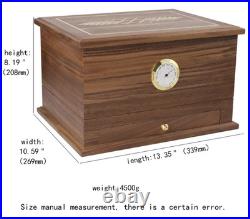 Cigar Humidor Spanish Cedar Cigar Box With Hygrometer Humidifier Hold 40 Cigars