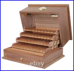 Cigar Humidor Spanish Cedar Cigar Box With Hygrometer Humidifier Hold 40 Cigars