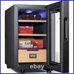 Cigar Humidor Spanish Cedar Wood Shelves Rapid Electric Cooling 150 Capacity