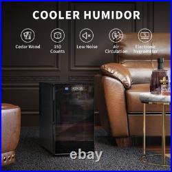 Cigar Humidor Spanish Cedar Wood Shelves Rapid Electric Cooling 150 Capacity
