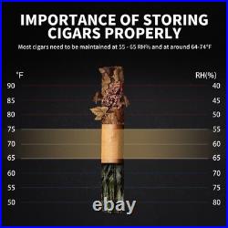 Cigar Humidor Spanish Cedar Wood Shelves Rapid Electric Cooling 150 Capacity