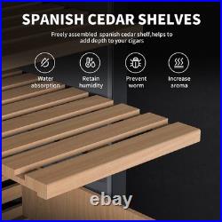 Cigar Humidor Spanish Cedar Wood Shelves Rapid Electric Cooling 150 Capacity