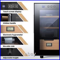 Cigar Humidor Spanish Cedar Wood Shelves Rapid Electric Cooling 150 Capacity