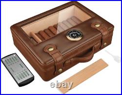 Cigar Humidor, Travel Accessories, Portable Cigar Humidor Box with Glass Top, Hu