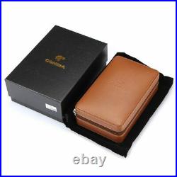 Cigar Humidor Travel Portable Leather Case Cedar Wood Cigars Box Cutter Lighter