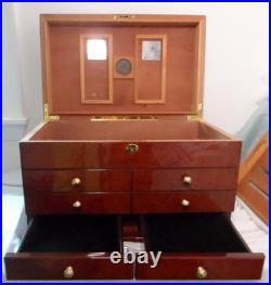 Cigar Humidor Wood Chest Box Storage for Cigars by Quality Importers