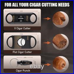 Cigar Humidor and Cigar Ashtray, Combination Lock Desktop Humidor Cigar Box, Woo