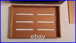 Cigar Humidor with Tobacco Leaf Design Holds 25 Cigars NEW & BOXED