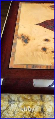 Cigar Humidor with Tobacco Leaf Design Holds Over 25 Cigars With Second Rack