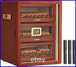 Cigar Humidors Box Spanish Cedar Storage Box with 4 Storage Drawers