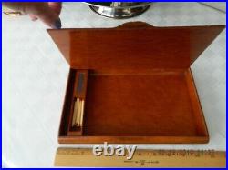 Cigar travel case humidor wooden box with match strike. Unique